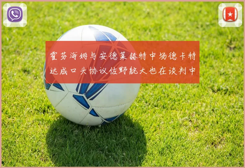 霍芬海姆与安德莱赫特中场德卡特达成口头协议佐野航大也在谈判中